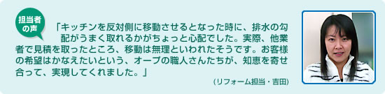 リフォーム担当者から